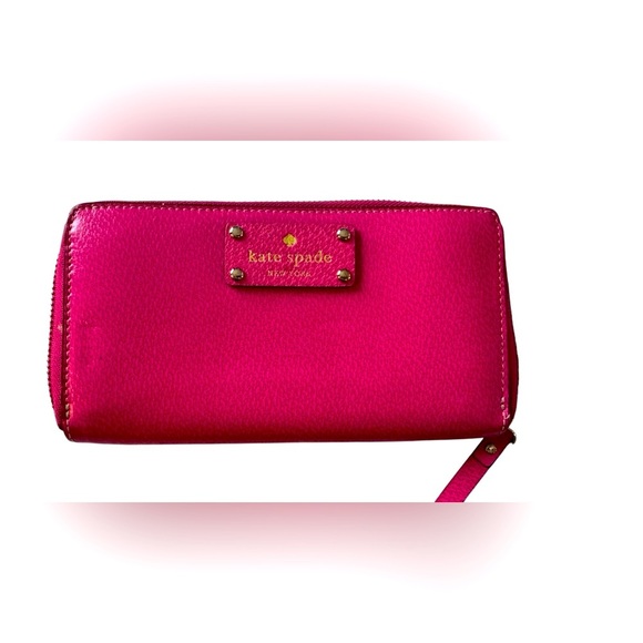🩷NWOT Kate Spade Neda Continental Wallet WLRU1153 Hot Pink Leather - Picture 3 of 10